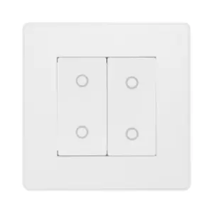 Image of BG Evolve Pearl White 200W Double Touch Dimmer Switch 2-Way Master - PCDCLTDM2W