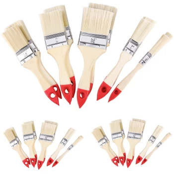 image of 30x Paint Bristle Brushes Set 30 Piece Utility Brush Paintbrush Hobby Garden Synthetic - Deuba