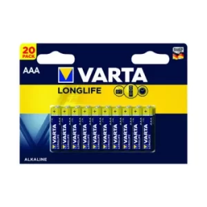 image of Longlife AAA Battery (Pack of 20) 04103101420