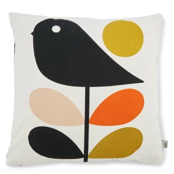 image of Orla Kiely Linear Early Bird Cushion - Pale Rose