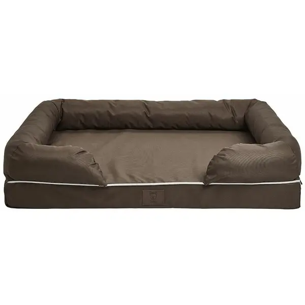 Image of BUNTY Dog Pet Washable Soft Foam Water Resistant Mattress Basket Bed Pad Mat - Brown - Large - Bunty AFRA-HG-PET-0086_BR-L