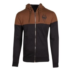 Image of The Elder Scrolls - The Dragon Mens Large Hoodie - Brown/Black
