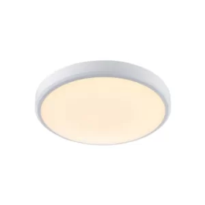 Image of Saxby Cobra CCT Bathroom Round 15W LED Flush White Ceiling Light, IP44