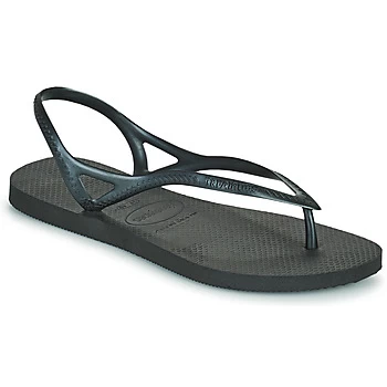 image of Havaianas SUNNY II womens Sandals in Black / 3,4 / 5,39 / 40,7.5,1 / 2 kid,5,3 / 4