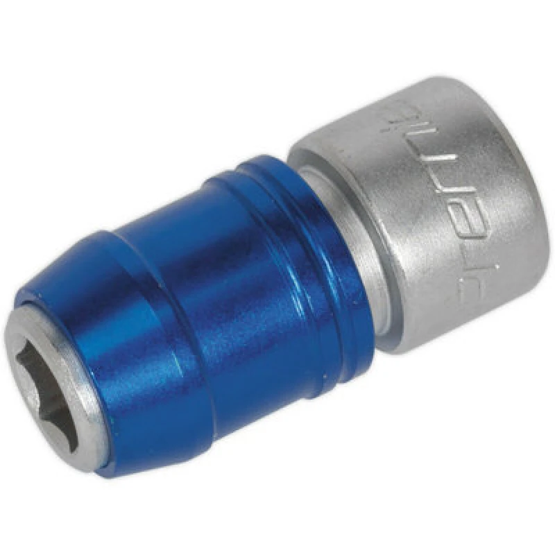 Image of Loops 10mm Quick Release Bit Adaptor - 3/8 Inch Sq Drive - Chrome Vanadium Steel Metallics