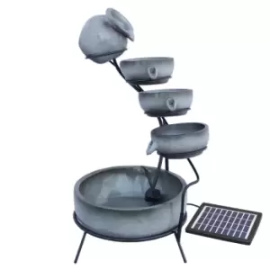 Image of Monstershop 4 Tier Spilling Bowls Water Feature - Grey