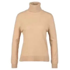 Image of Barbour Womens Pendle Roll Collar Jumper Caramel/Rosewood 10