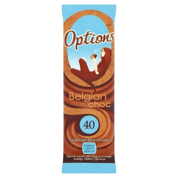 Image of Options Belgian Hot Chocolate Sachet, 11g