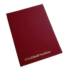 image of Guildhall 38 Series Headliner Account Book with 10 Cash Columns and 80 Pages Maroon