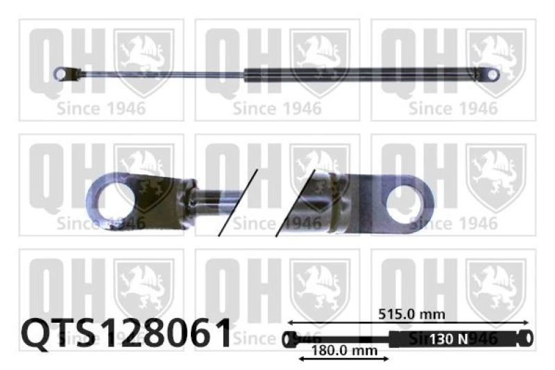 Image of QUINTON HAZELL Tailgate strut QUINTON HAZELL QTS128061