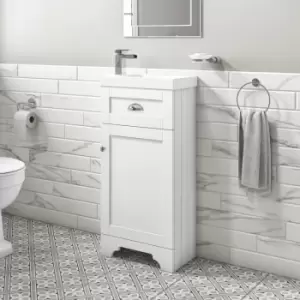 Image of 400mm White Cloakroom Vanity Unit with Basin - Baxenden