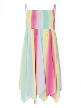 Image of Monsoon Girls S.E.W. Rainbow Tie Dye Dress - Multi, Size 3-4 Years, Women