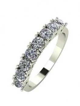Image of Love DIAMOND 9ct Gold 1 Carat Total 8 Stone Diamond Eternity Ring, Yellow Gold, Size O, Women