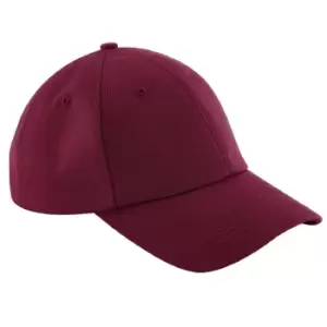Image of Beechfield Unisex Authentic 6 Panel Baseball Cap (Pack of 2) (One Size) (Burgundy)