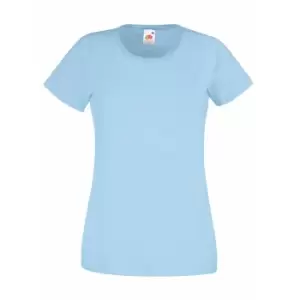 Image of Womens/Ladies Value Fitted Short Sleeve Casual T-Shirt (XX Large) (Light Blue)