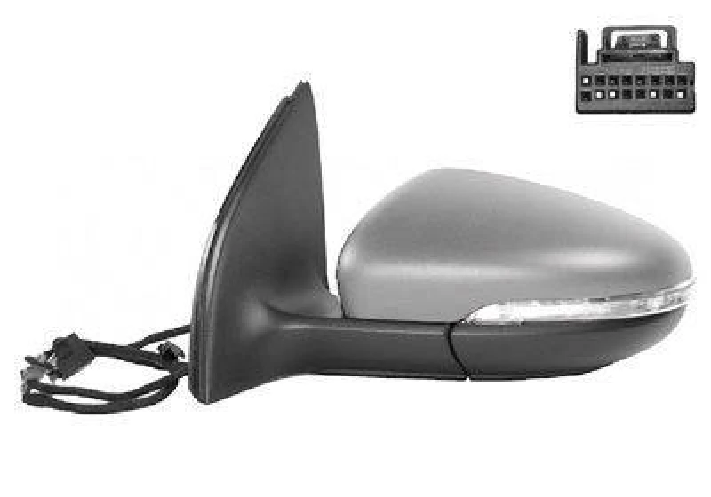 Image of VAN WEZEL 5863827 Wing mirror * HAGUS * Left, Heatable, primed Outside Mirror (50)
