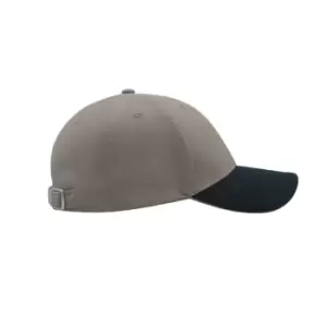 Image of Atlantis Liberty Sandwich Heavy Brush Cotton 6 Panel Cap (One Size) (Grey/Navy)