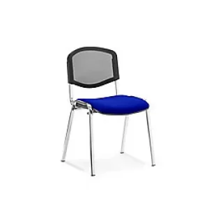 Image of Dynamic Stacking Chair Without Arms Fabric ISO Seat Stevia Blue Pack of 4