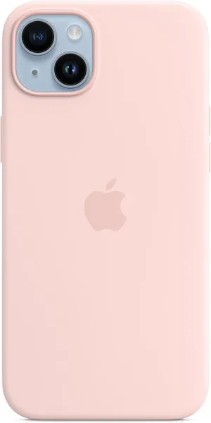 image of Apple - Back cover for mobile phone - MagSafe compatibility - silicone - chalk pink - for iPhone 14 Plus MW523ZM/A