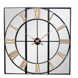 Image of Brooklyn Black And Gold Wall Clock