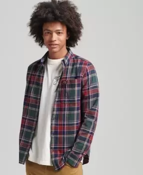Image of Superdry Mens Organic Cotton Vintage Lumberjack Shirt Green / Doyle Check Green - Size: S