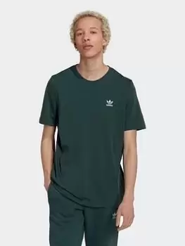 Image of adidas Originals Essential T-Shirt - Dark Green, Dark Green, Size L, Men