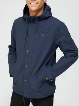 Image of Farah Maguire Fleece Lined Jacket - Navy, Size XL, Men