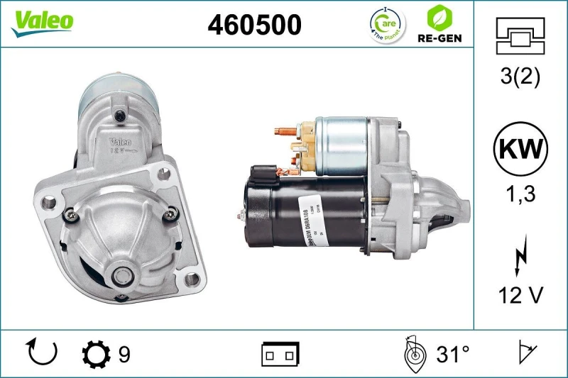 Image of Starter motor VALEO 460500