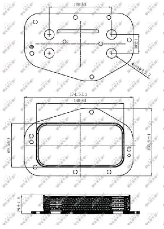 Image of NRF 31314 Oil Cooler without filter, with gaskets/seals, EASY FIT Oil Cooler,engine oil (469)