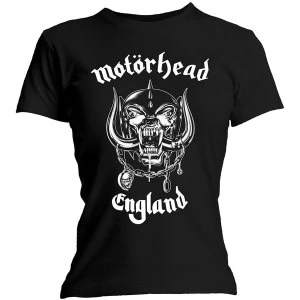 Image of Motorhead - England Ladies Large T-Shirt - Black
