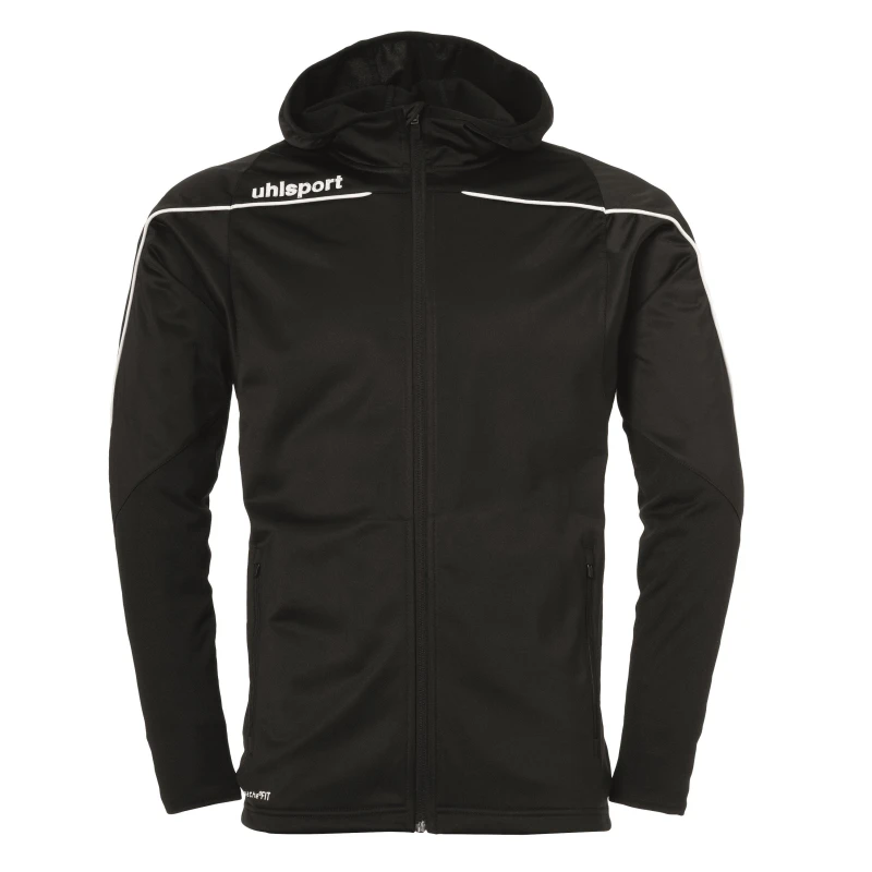 Image of Uhlsport Stream 22 Hooded Jacket Adults - Black S