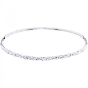 image of Ladies Karen Millen Stainless Steel Crystal Sprinkle Bangle Ml