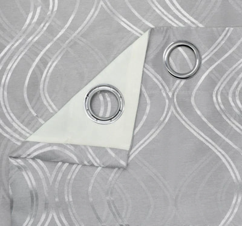 Image of Intimates Intimates Clarissa Grey Ringtop Curtains 117 x 183cm - Size: W 117 x D 183cm - Wilko Grey