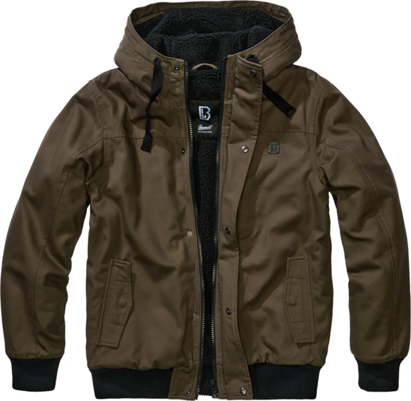 Image of Brandit Essential Canvas Textile Jacket, green, Size XL for Men