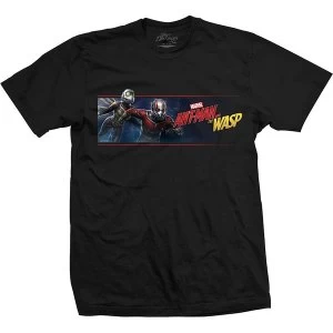 image of Marvel Comics - Ant Man & The Wasp Banner Unisex Large T-Shirt - Black