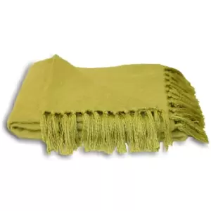 Image of Riva Home Chiltern Throw (127x180cm) (Lime)