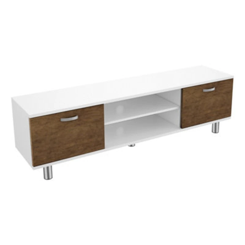 Image of Avf Omaha 1.5M TV Stand, For Tvs Up To 65" - Walnut And White