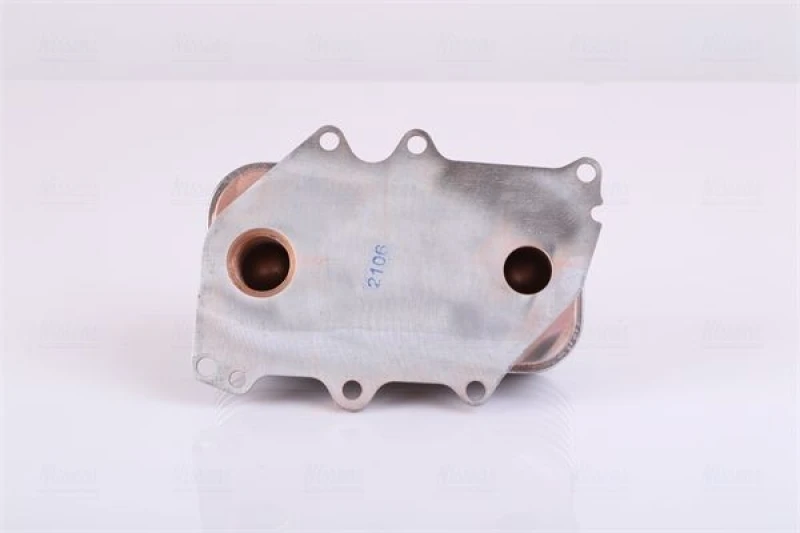Image of NISSENS 91137 Oil Cooler without filter, without gaskets/seals Steel Oil Cooler,engine oil (469)