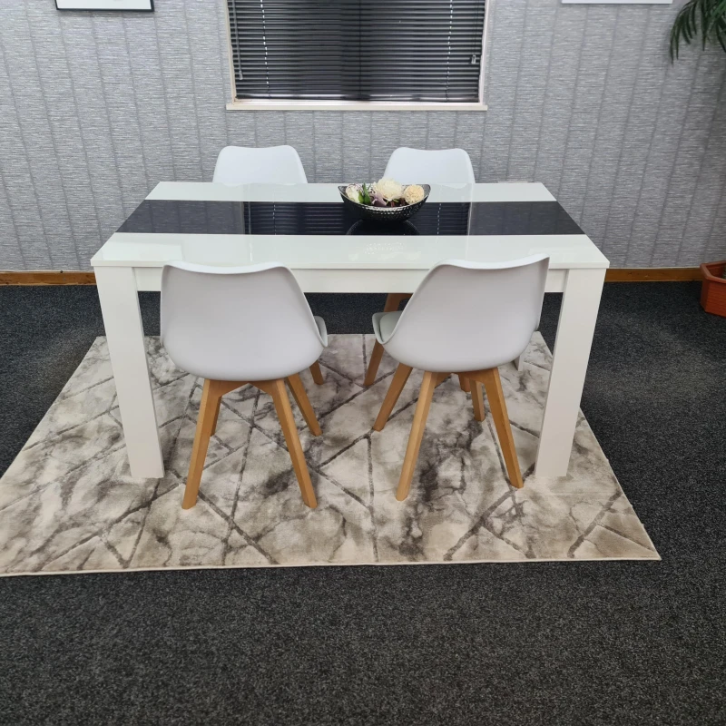 Image of KOSY KOALA KOSY KOALA Kitchen Dining Table With 4 Chairs Dining Room Table and Padded Chairs Multi One Size Unisex 5060711584546