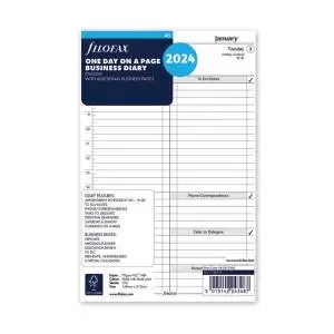 Image of Filofax Refill Day Per Page A5 2024 FX09271 FX09271
