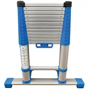 image of Zarges 40401 Compactstep L Telescopic Ladder & Stabiliser Bar 3.8m