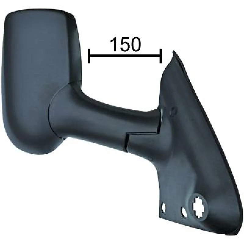 Image of DIEDERICHS 1454026 Wing mirror Right, black, Complete Mirror, Grained Outside Mirror (50)