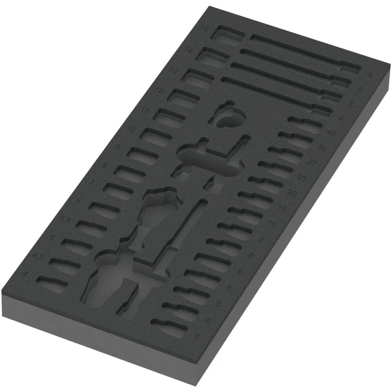 Image of Wera Empty Foam Insert Tray for 9720 1/4" Drive Socket Set 5137320001