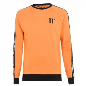 image of 11 Degrees Taped Ringer Sweatshirt - Blaze Orange