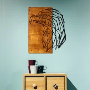 Image of Kartal Walnut Black Decorative Wooden Wall Accessory