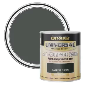 Image of Rust-Oleum Universal Paint Satin Darkest Green 750ml