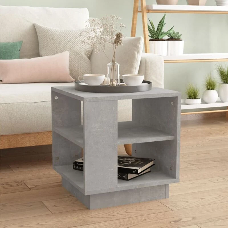 Image of VIDAXL Coffee Table Concrete Grey 40x40x43cm Engineered Wood Vidaxl 8720286836323