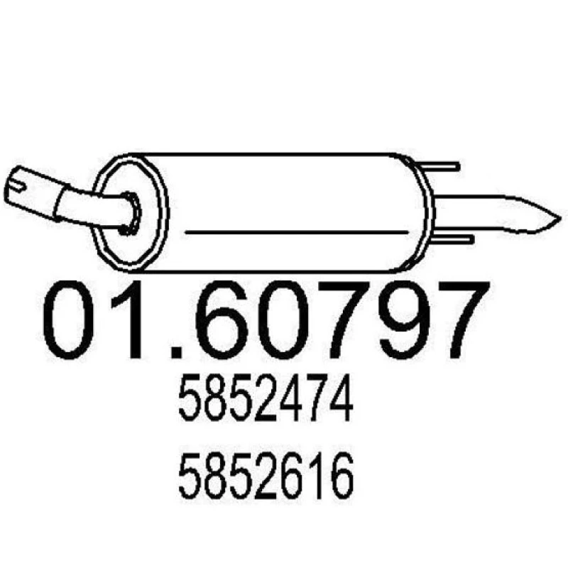 Image of MTS 01.60797 Rear silencer End Silencer (3437)