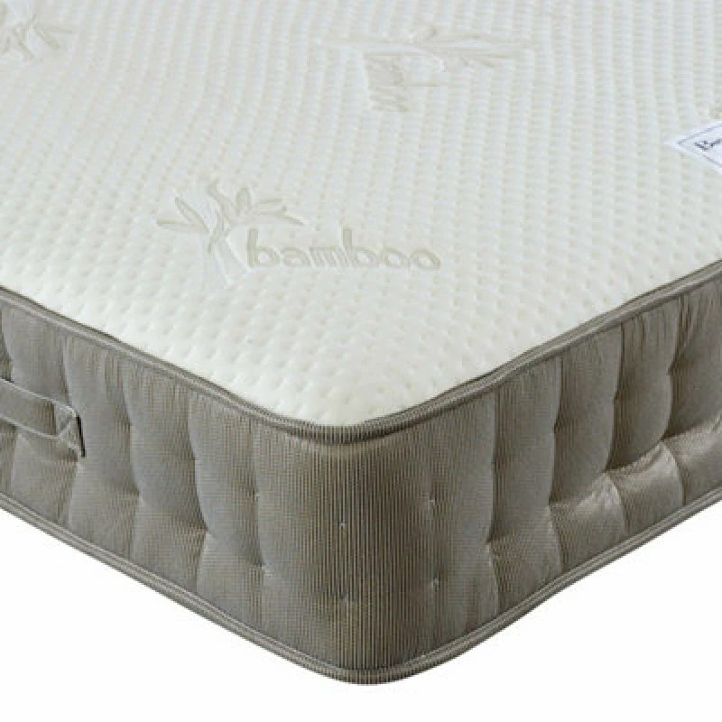 Image of Bedmaster Bedmaster Bamboo Vitality 2000 Pocket Sprung Memory Foam Mattress in Light Brown Size: King Light Brown King Unisex 0764283927309