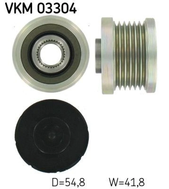 Image of SKF Alternator clutch pulley SKF VKM 03304